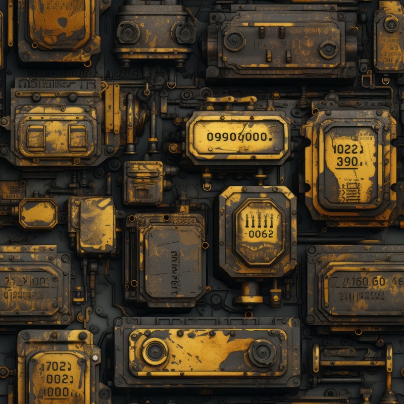 Dark and Dense Motor Oil Texture Seamless Pattern