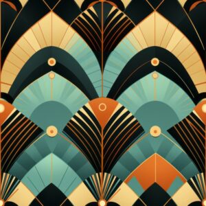 Deco-Geo Art: Geometric Inspired Paintings Seamless Pattern