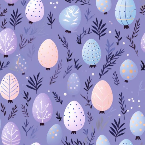 Delicate Easter Egg Delight Seamless Pattern