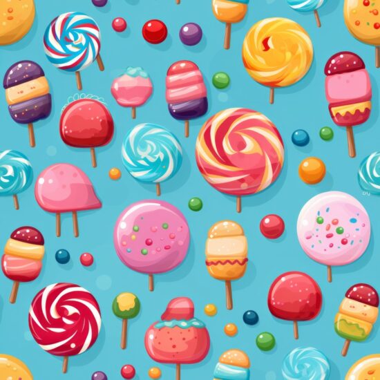 Delicious Candy Wonderland Seamless Pattern