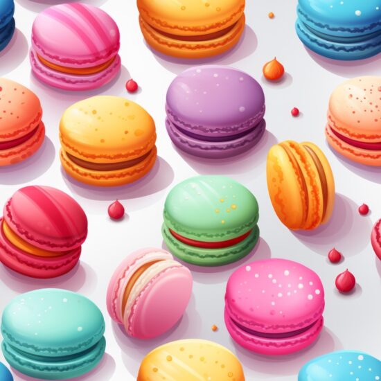 Delicious Macaron Delights Seamless Pattern