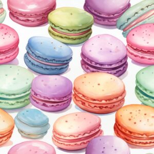 Delicious Treats in Watercolor Style Seamless Pattern