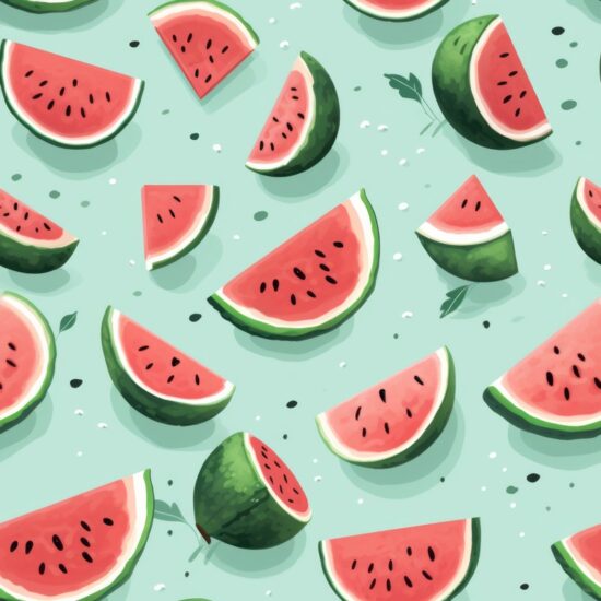 Delicious Watermelon Subtlety Seamless Pattern