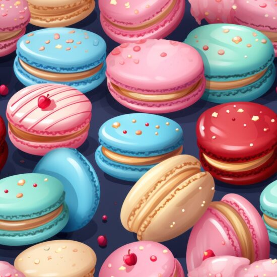Delightful Macarons: A Sweet Treat Seamless Pattern