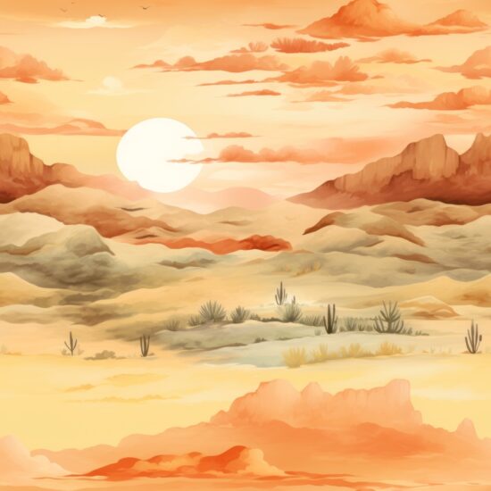 Desert Sky Serenity Seamless Pattern