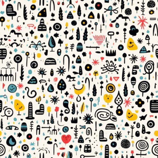 Doodle Delight: Playful Ink Patterns Seamless Pattern