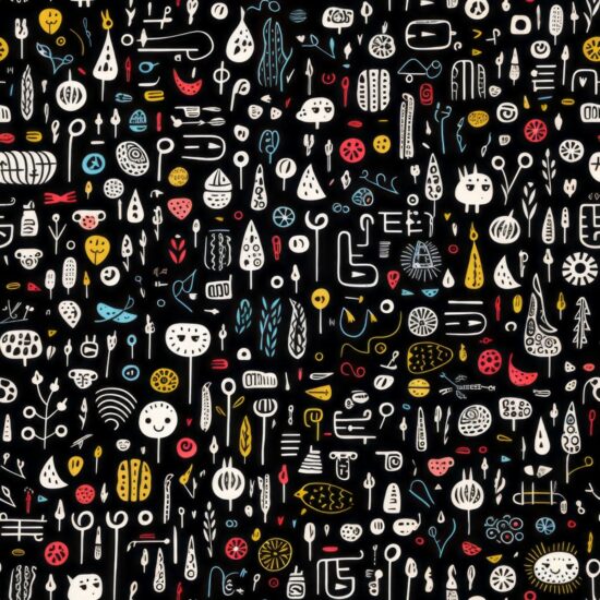 Doodle Delight - Playful Ink Doodles Seamless Pattern