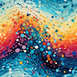 Dotted Marks of Mesmerizing Colors - Modern Art Seamless Pattern