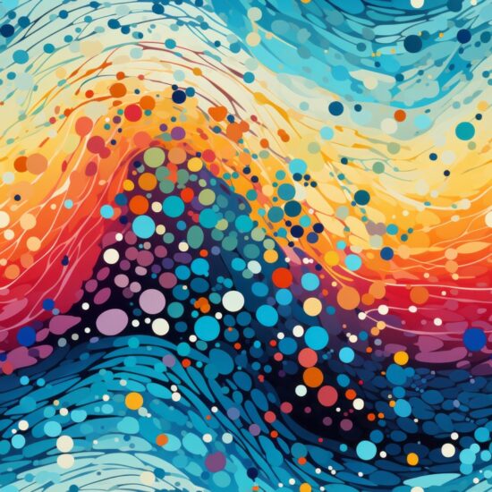 Dotted Marks of Mesmerizing Colors - Modern Art Seamless Pattern