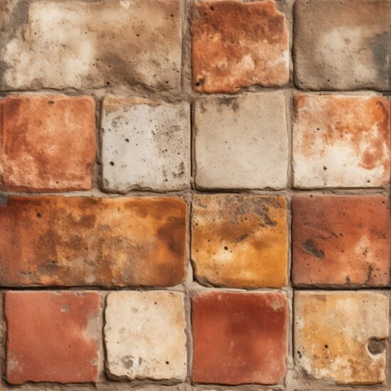 Earthy Clay Brick Wall Texture Seamless Pattern