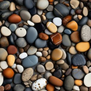 Earthy Gravel Texture - Rustic Nature Pattern Seamless Pattern