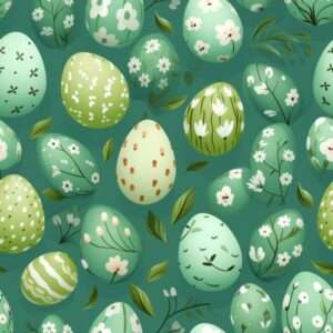 Easter Bliss: Spring Green Eggs Seamless Pattern