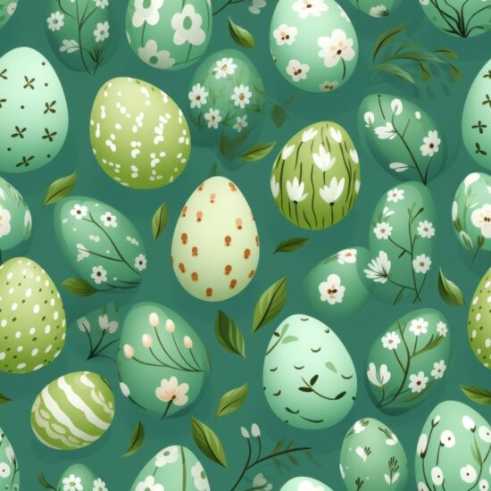 Easter Bliss: Spring Green Eggs Seamless Pattern
