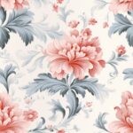 Elegant Floral Harmony Square Pattern Seamless Pattern