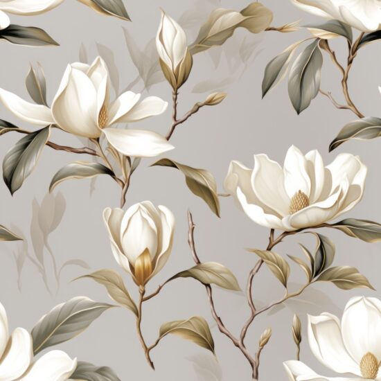 Elegant Magnolia Delight Seamless Pattern