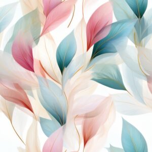 Elegant Magnolia Leaf Petals Seamless Pattern