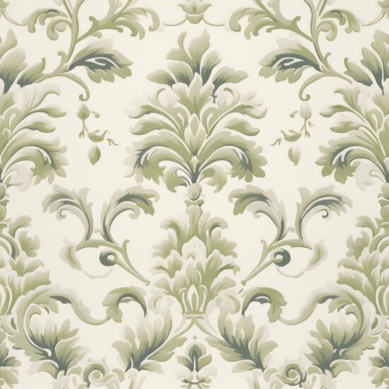 Elegant Watercolor Floral Damask Design Seamless Pattern
