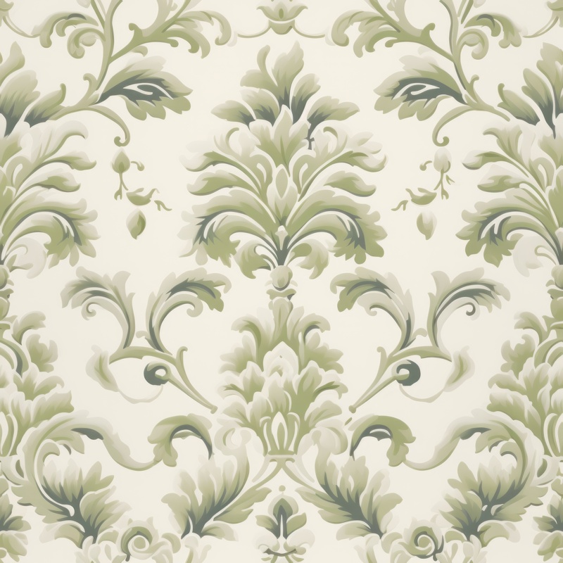 Elegant Watercolor Floral Damask Design Seamless Pattern