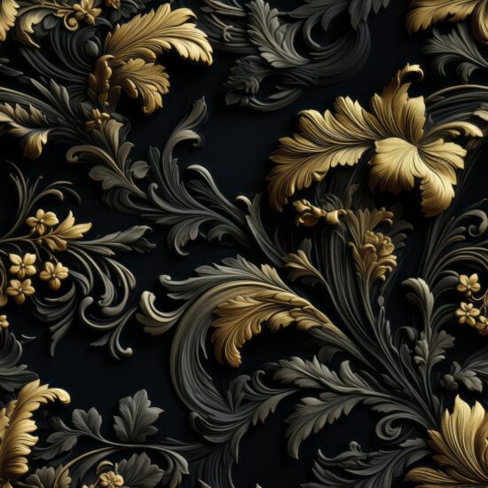 Embossed Floral Damask Fabric Texture Seamless Pattern