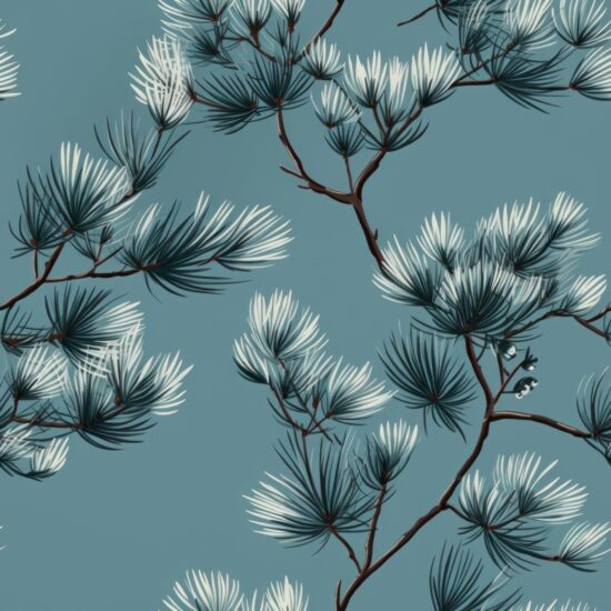Enchanting Pine Forest Delight Seamless Pattern