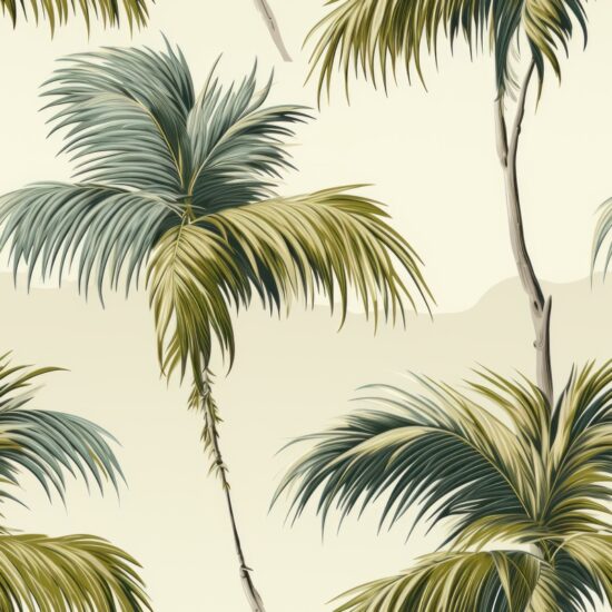 Engraved Palm Tree Delight Seamless Pattern
