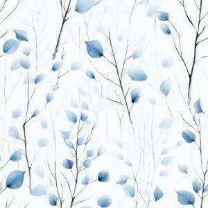 Ethereal Birch Forest Watercolor Design Seamless Pattern
