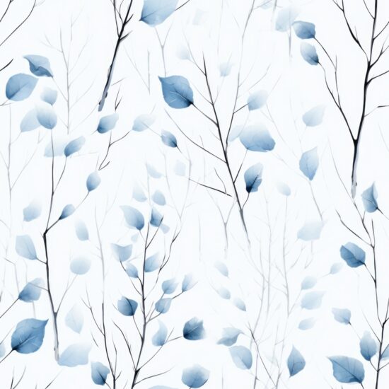 Ethereal Birch Forest Watercolor Design Seamless Pattern