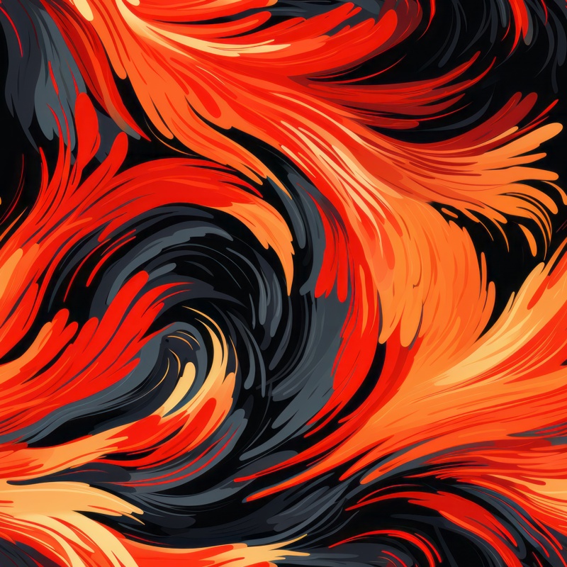 Expressionist Mountain Bliss Seamless Pattern