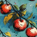 Expressive Apple Harvest Seamless Pattern