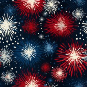 Festive Fireworks Celebration Pattern Seamless Pattern