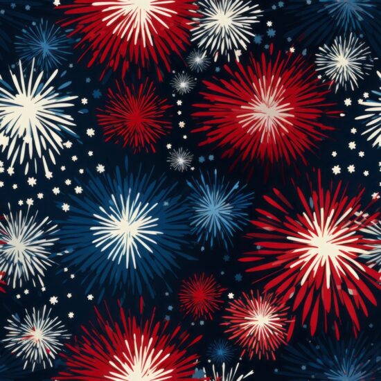 Festive Fireworks Celebration Pattern Seamless Pattern