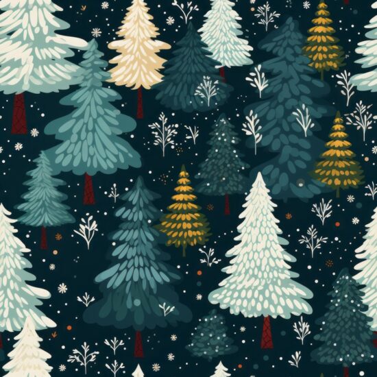 Festive Winter Wonderland Pattern Seamless Pattern