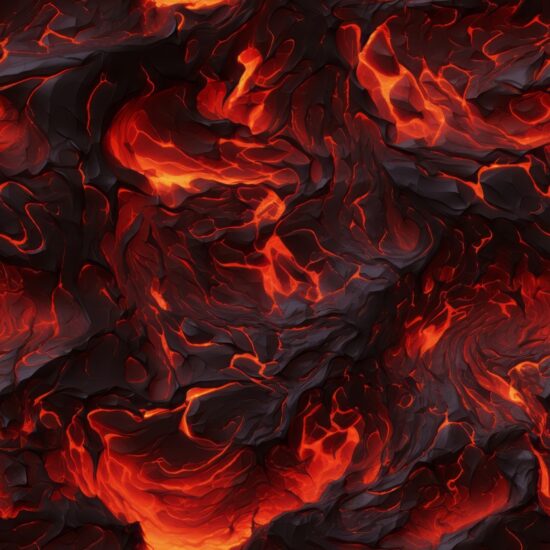 Fiery Mountain Eruption Pattern Seamless Pattern