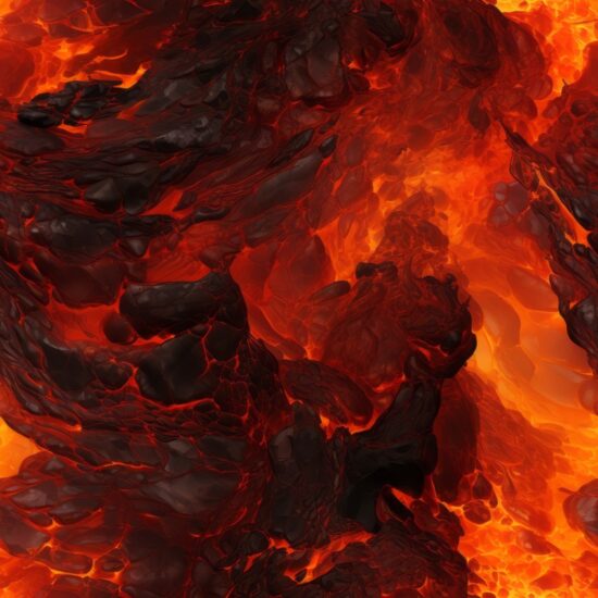 Fiery Volcanic Mountain Pattern Seamless Pattern