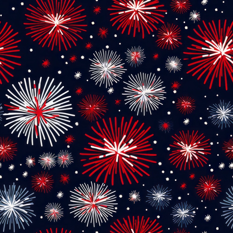 Fireworks Celebration on Patriotic Background PTN 002193 pattern design
