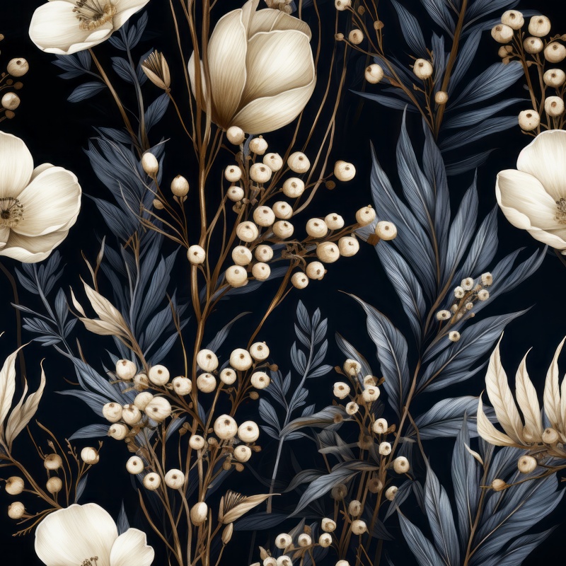 Floral Botanical Delight Seamless Pattern