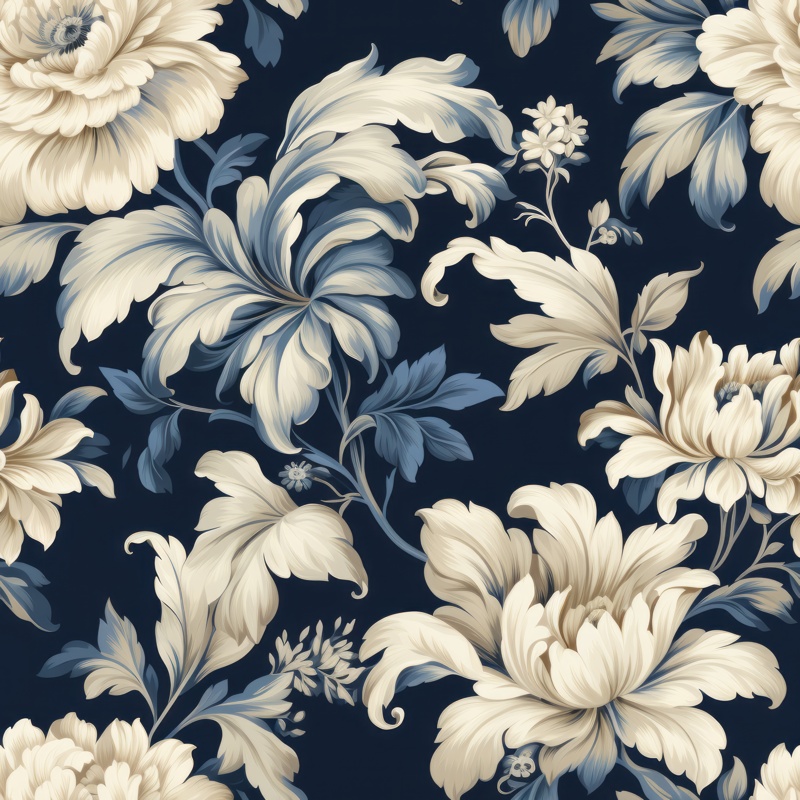 Floral Charm Damask Seamless Pattern