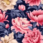 Floral Dahlia Damask Elegance Seamless Pattern