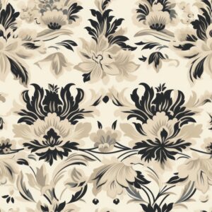 Floral Elegance in Irish Cream Seamless Pattern