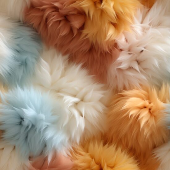 Fluffy Fur Delights: Accessories & Canine-inspired ADDED Seamless Pattern