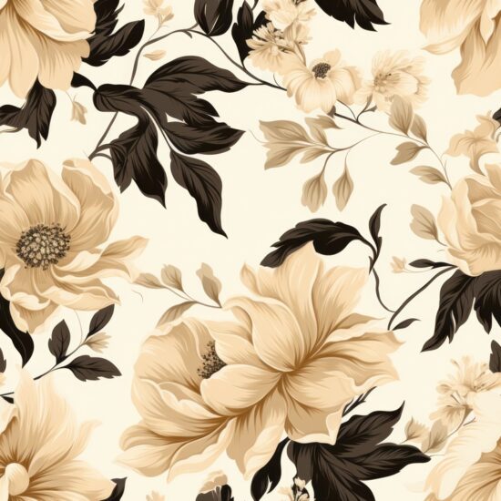 French Cottage Floral Delight Seamless Pattern