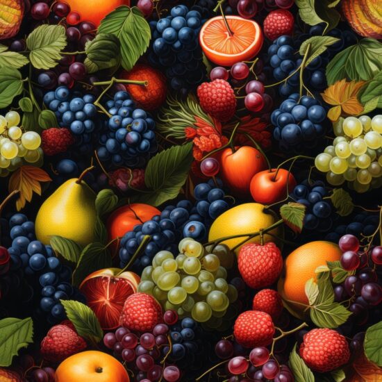 Fruitful Berry Bliss Seamless Pattern