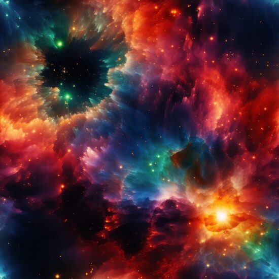 Galactic Explosion: Celestial Pattern Seamless Pattern