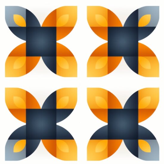 Geometric Harmony: Bold Symmetrical Designs Seamless Pattern
