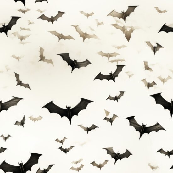 Ghostly Bats Halloween Pattern Seamless Pattern
