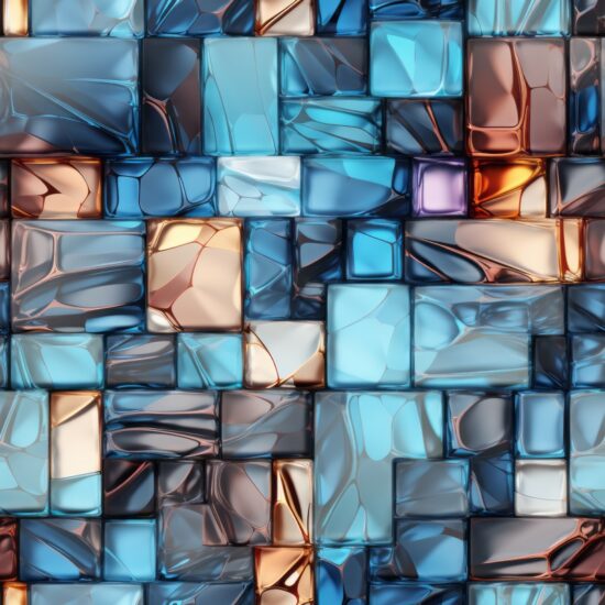 Glass Mosaic Tiles Unleashed Seamless Pattern