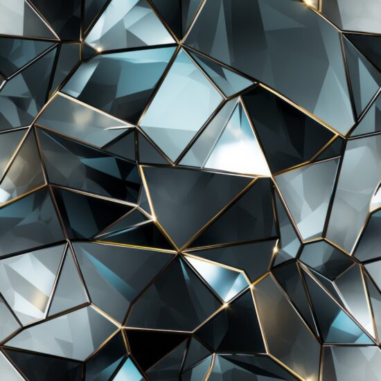 Glistening Gray Triangle Reflections Seamless Pattern