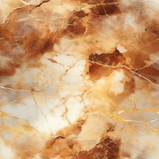 Golden Brown Marble Delight Seamless Pattern