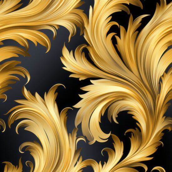 Golden Glistening Floral Accessory Seamless Pattern