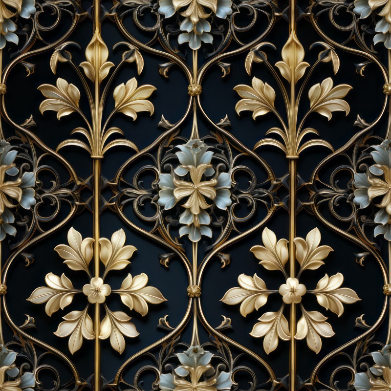 Gothic Filigree Bronze Chandelier PTN 002677 pattern design